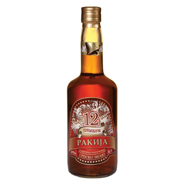 Rakija Srpsko zvono - Šljivovica 12 godina stara